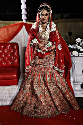 Nidhi Jha Beautiful Photo in Red Dulhan Dress.